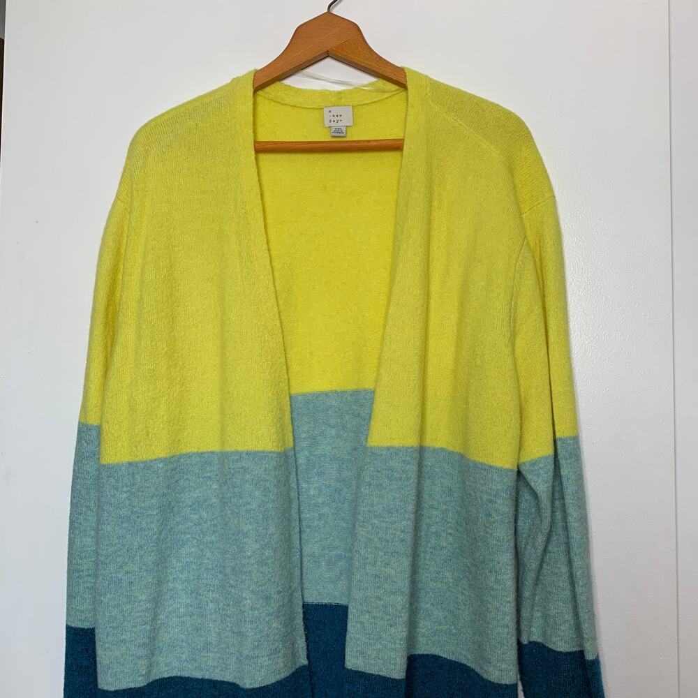 NWOT A New Day women's plus size color block duster length cardigan sweater XXL - Picture 3 of 8